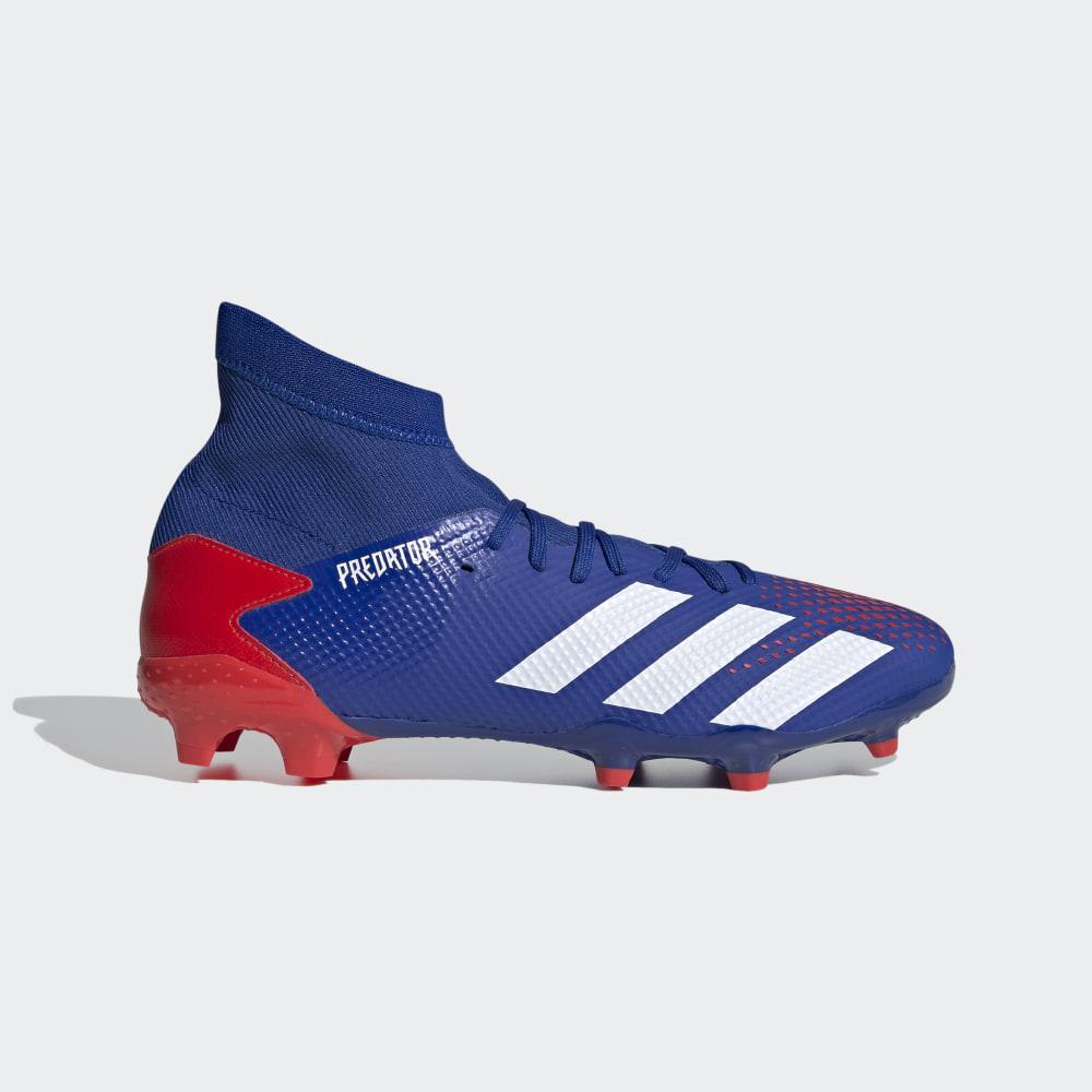 Ghete Fotbal Adidas Predator 20.3 Firm Ground Barbati Romania - Albastru Regal/Albi/Rosii EG0964
